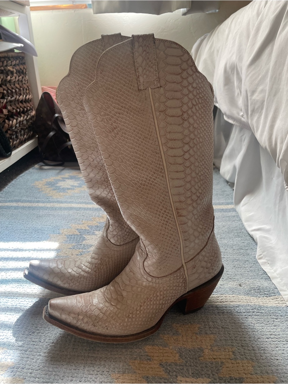 Idyllwind Cream Embossed Tall Western Boots